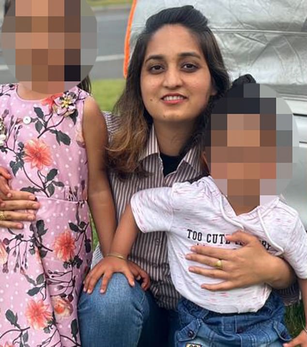 Harjit Kaur, 30, (pictured with her two young children, two and four) tragically died after a 'routine' surgical abortion at a Melbourne women's clinic