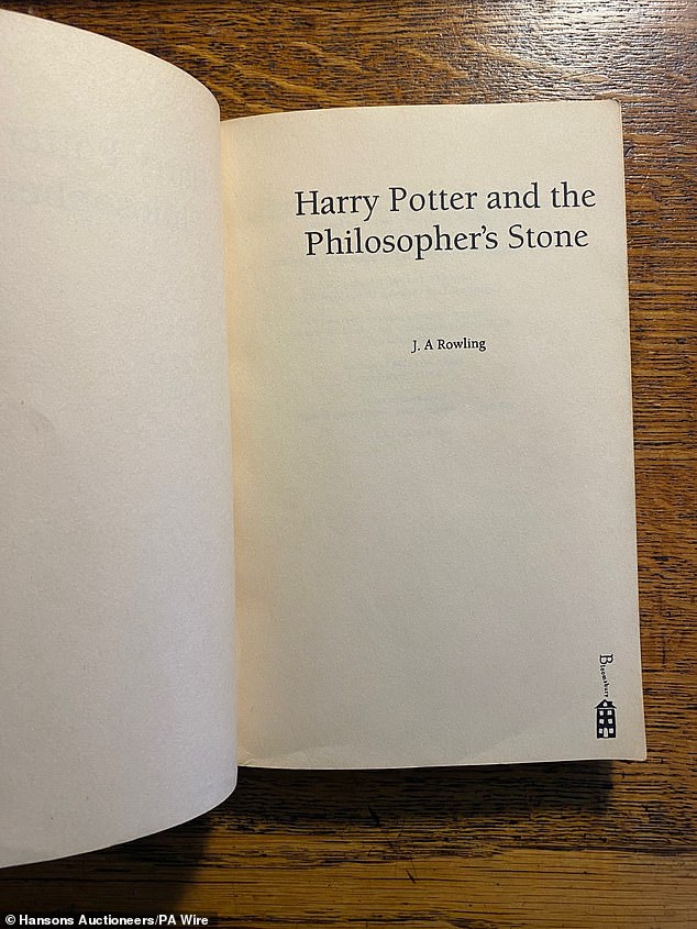 A sample copy of the first Harry Potter novel bought for a penny in a used bookstore almost thirty years ago has sold at auction for $13,900