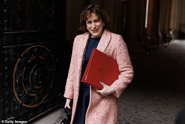 Health Minister Victoria Atkins (pictured) stressed that the male-dominated hierarchies in place when the NHS was established in 1948 had remained 'entrenched in the system over the ensuing decades'.  Instead, she told The Times Health Commission, it was crucial to “level the playing field” and ensure the barriers holding back female staff were removed.