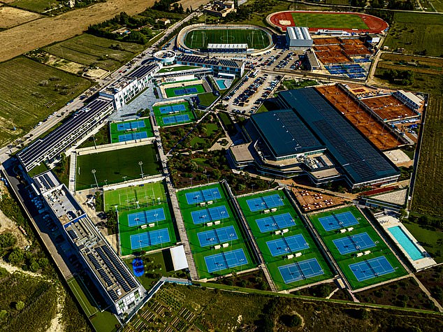 A helicopter view of the Madrid Arena, where the very first Hexagon Cup will be held this week