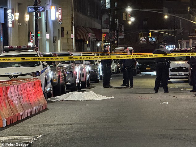 A man plunged from a luxury New York City skyscraper in an apparent suicide on Sunday evening