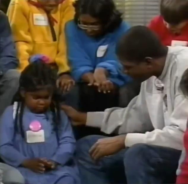 Magic Johnson comforted young Hydeia Broadbent when she cried while talking about her virus on the show in 1992 - at just seven years old, she had already become an advocate for HIV