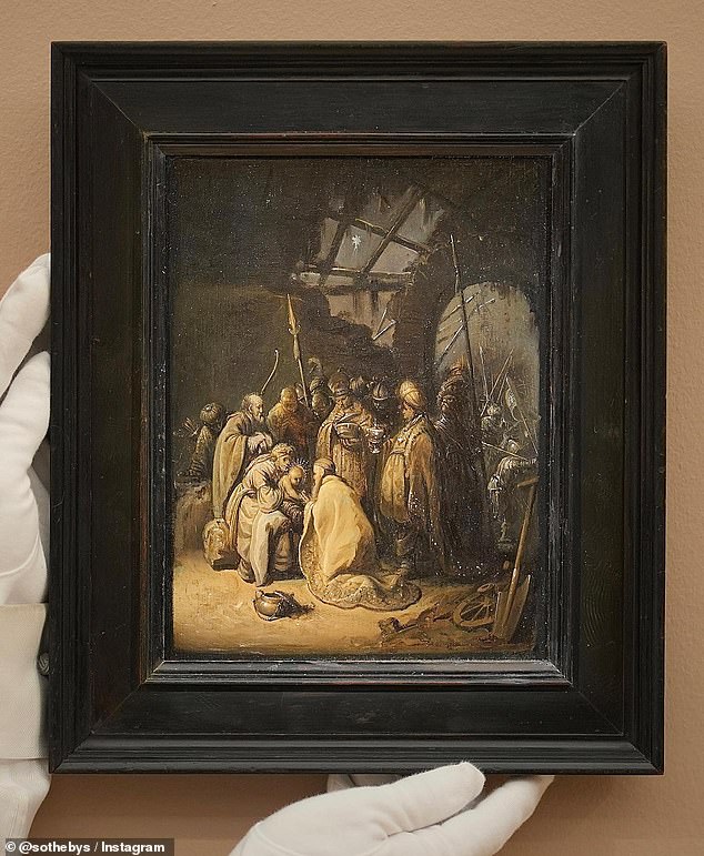 The oil painting called The Adoration of The Kings, originally valued at $14,000 two years ago, sold for almost $14 million at a Sotheby's auction after collectors discovered a stunning secret about it