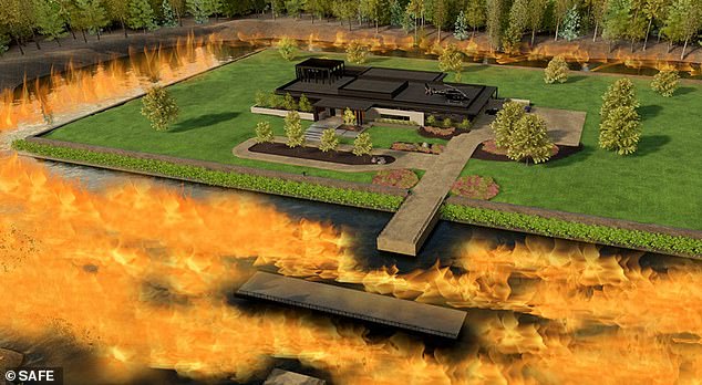 There will be a luxury bunker for the ultra-rich, complete with a ring of fire, an escape tunnel and water cannons to repel invaders