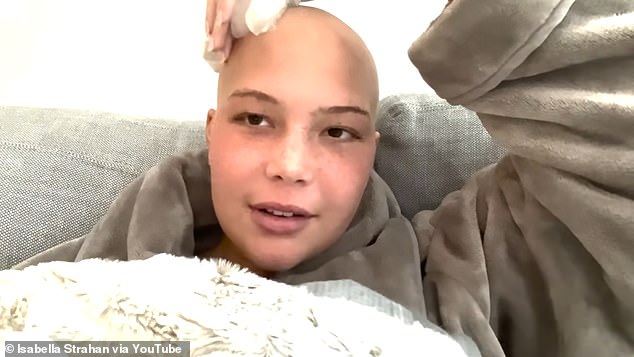 Michael Strahan's daughter Isabella, 19, has shared a heartbreaking update on her health as she recovers at home from chemotherapy for brain cancer