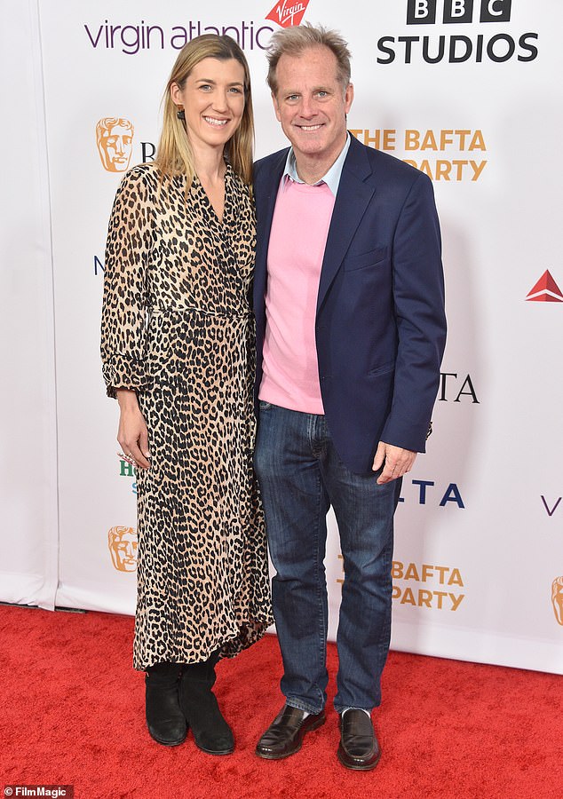 Isabelle Thomas pictured with her film producer husband Bradley at a BAFTA party in Beverly Hills three weeks ago