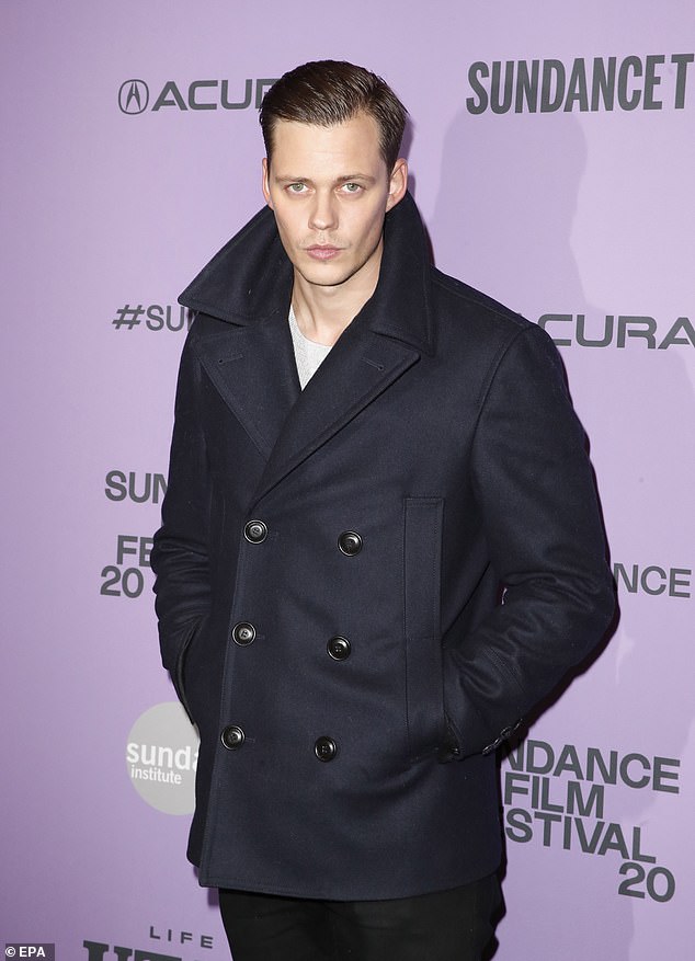 Starring Bill Skarsgård, 33, was fined approximately $3,825 on Wednesday in connection with a marijuana possession arrest at Stockholm's Arlanda Airport that occurred in October.  Pictured at the Sundance Film Festival in Park City, Utah in January 2020