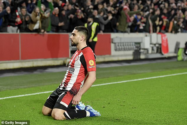 Neal Maupay bizarrely opened the scoring in Brentford's 3-1 defeat to Man City after his strike partner Ivan Toney took advantage of a lesser-known line