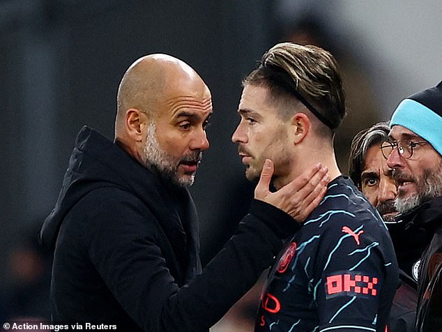 Jack Grealish cut a dismayed figure on the touchline after being substituted with an injury during Man City's 3-1 win against FC Copenhagen