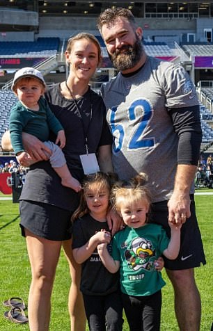 Jason Kelce and his family at the Pro Bowl games