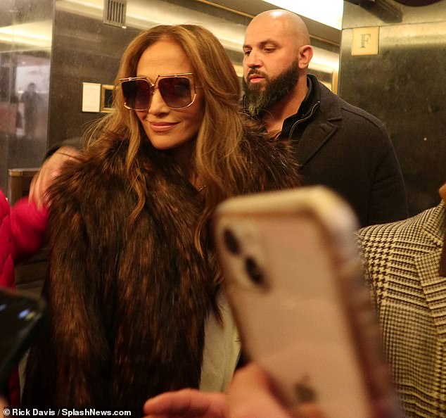 The 54-year-old beauty from the Bronx stepped out in a soft brown and caramel fur coat