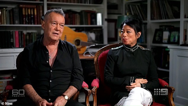 At one point at St Vincent's Hospital in Sydney, Jimmy Barnes (left) told his wife Jane (right): 'I don't think I'm going to make it'