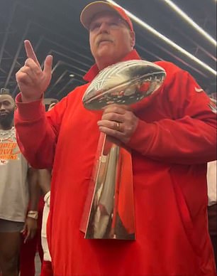 Reid with the Vince Lombardi Trophy