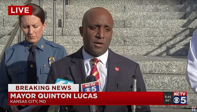 Kansas City Mayor Quinton Lucas spoke to reporters Wednesday after the shooting