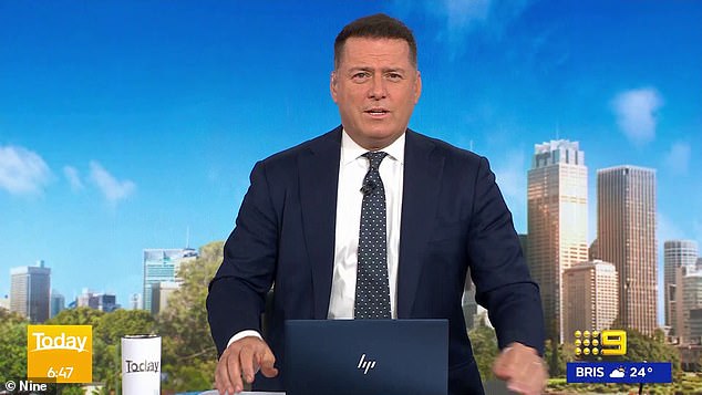 Karl Stefanovic, 49, (pictured) turned in his breakfast show microphone package for a police car radio on Monday morning as he made a very surprising career change