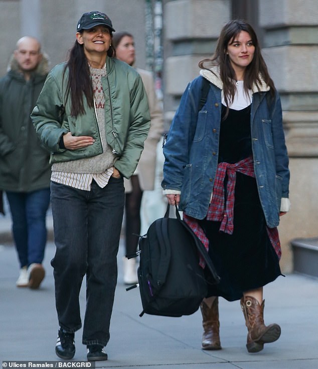 Katie Holmes, 45, showed off her sense of style alongside her lookalike daughter, Suri Cruise, 17, when the pair stepped out together for an outing in New York on Friday.