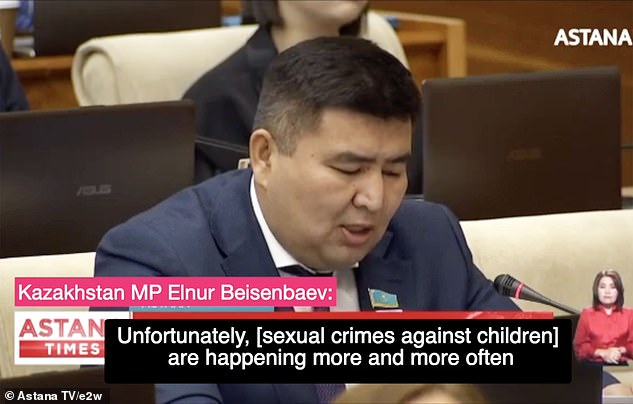 MP Elnur Beisenbaev said: “Unfortunately, sexual crimes against children are becoming increasingly common,” he said, suggesting that chemical castration – which lowers male libido through injected anti-androgenic drugs – was ineffective.