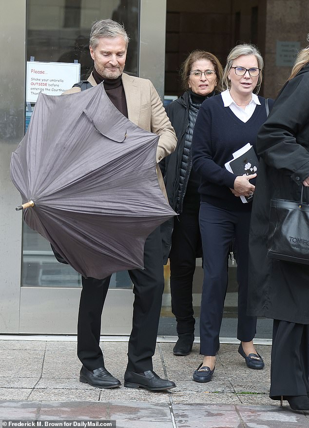 Rebecca Grossman and her husband Peter, a plastic surgeon, are seen leaving court on Thursday