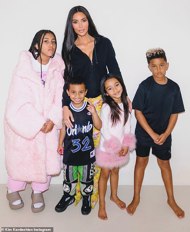 Kim Kardashian, 43 (seen with her children North, 10, Saint, eight, Chicago, six, and Psalm, four) wants ex-husband Kanye West's wife Bianca Censori, 29, to hide when she's with her kids