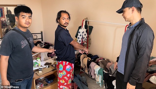 Nattawut Songchai, 38, reportedly had a stash of around 600 pairs of underwear before he was captured by police at a Bangkok apartment on February 12