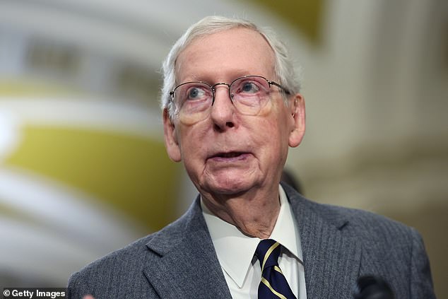 Senate Minority Leader Mitch McConnell (R-KY) helped negotiate a bipartisan immigration package that also includes U.S. aid to Ukraine and Israel