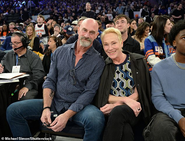 Christopher Meloni, 62, and his wife of almost 29 years, Sherman Williams, made a rare appearance at the star-studded game between the Indiana Pacers and New York Knicks in New York on Saturday.