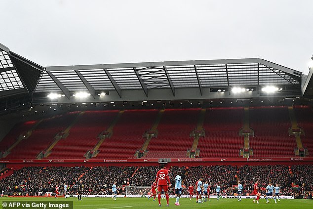 Liverpool are preparing for record attendances at Anfield for the visit of Burnley, with the top level of the Anfield Road Stand (pictured) opening, taking the capacity to 60,725.