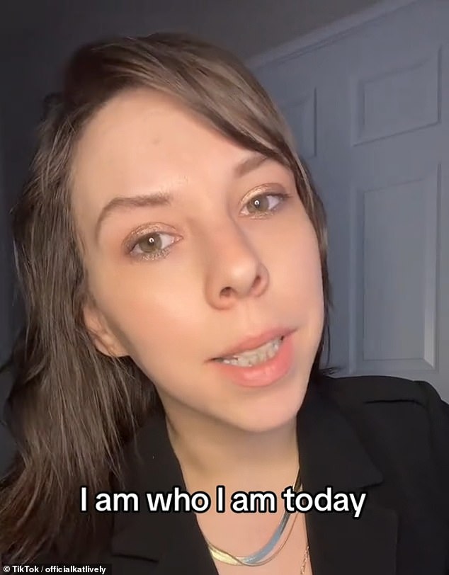 Kat Lively, 20, shared a video of her moving life story on TikTok and has already been viewed more than 4 million times