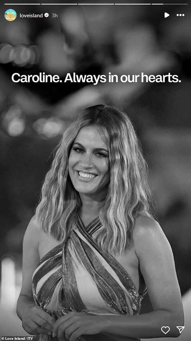 Love Island paid an emotional tribute to Caroline Flack on Thursday to mark the four-year anniversary of her death