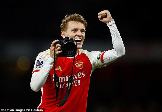 Martin Odegaard hit back at critics who claimed Arsenal had over-celebrated the victory in Liverpool