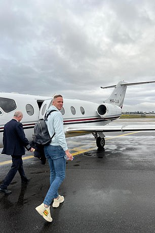 Sels was seen boarding his flight to England on Thursday morning, ahead of his medical treatment with the Premier League side later that day.  Sels smiled as he walked onto the plane