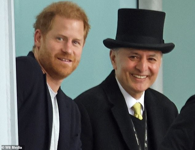 The Duke of Sussex, Prince Harry, is greeted in the Windsor Suite at London Heathrow Airport after arriving to see his ailing father