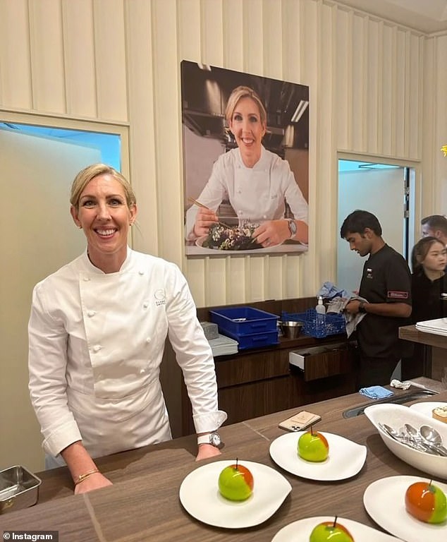 Michelin star chef Clare Smyth (pictured) has reportedly flown from Britain to Sydney to cook for Taylor Swift and her team as the star continues her sold-out Eras Tour