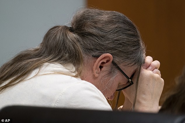 Jennifer Crumbley broke down in tears as her son's disturbing diary entries were read out in court on Thursday, in which he claimed his parents ignored his pleas for help.