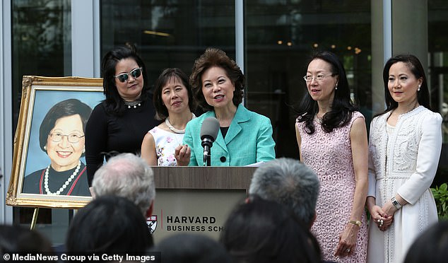 From left to right, the Chao sisters: Grace, Christine, Elaine, May and Angela Chao, pictured in 2016