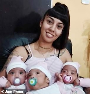 Mother gives birth to a million to one identical TRIPLETS that she