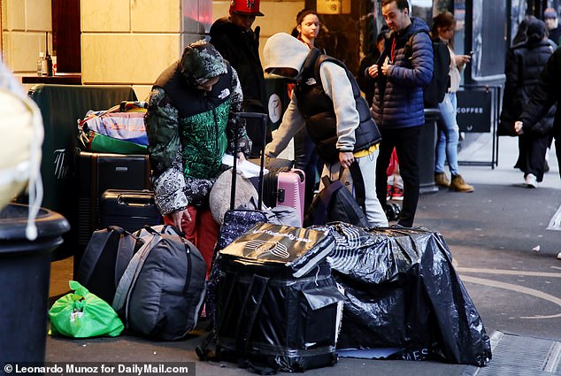 Migrants arrive at the Roosevelt Hotel in New York City