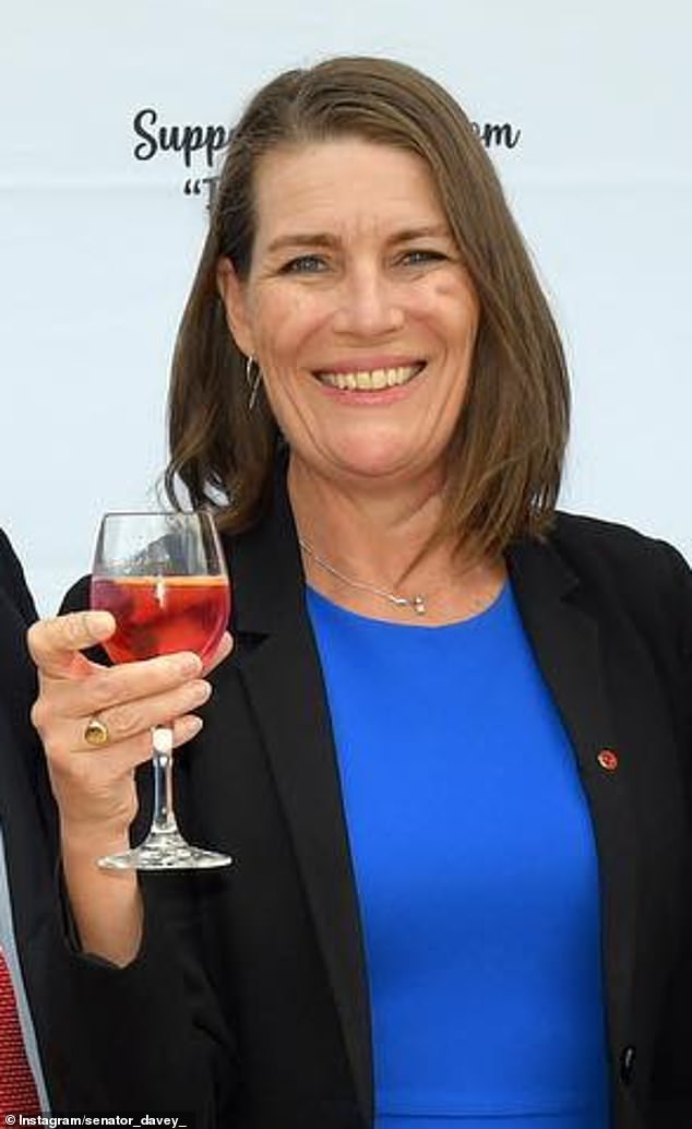 National Party deputy leader Perin Davey (pictured) has revealed the real reason why she slurred her words during a Senate estimates hearing last week