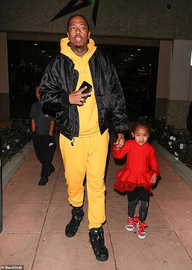 Nick Cannon, 43, was a busy dad on Saturday as he left his son's basketball game in Los Angeles with his daughter