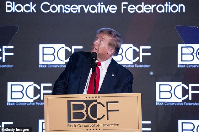 Former President Donald Trump made the comments while headlining the Black Conservative Federation's Honors Gala in Columbia, South Carolina, on Friday evening, on the eve of the state's Republican primaries.