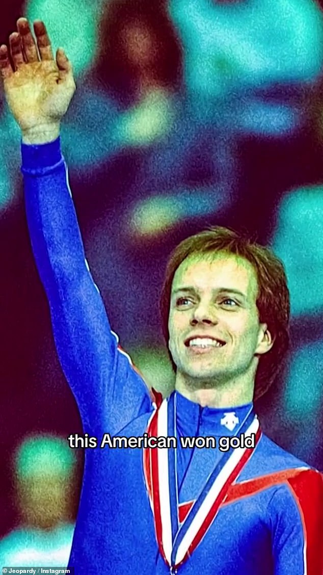 During Thursday's episode, the '40 Years Ago' category featured a photo of a triumphant Scott Hamilton after winning his gold medal in men's singles at the 1984 Winter Olympics in Sarajevo.