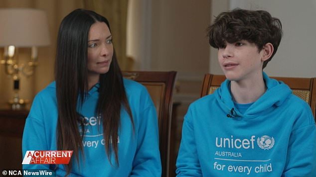 Jackson Packer (pictured with mother Erica) will one day take over the family dynasty.  But right now, all he wants to do is help others who are less fortunate