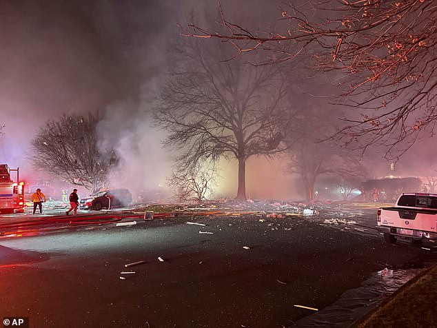 Emergency crews responded to a report of a gas leak in Sterling, Virginia, around 7:30 p.m.  When firefighters entered the home and investigated, the house unexpectedly exploded