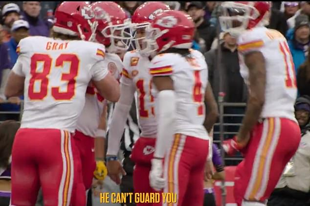 Patrick Mahomes got excited after Travis Kelce caught an early touchdown pass vs.  Baltimore