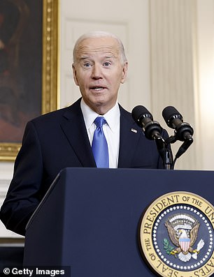 US President Joe Biden speaks at the White House about the importance of aid to Ukraine