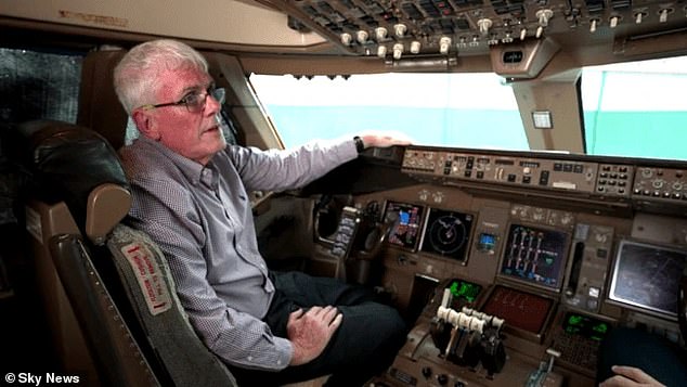 Retired Qantas pilot and RAAF training captain Mike Glynn (pictured) said someone in the cockpit of MH370 could have depressurized the plane's cabin