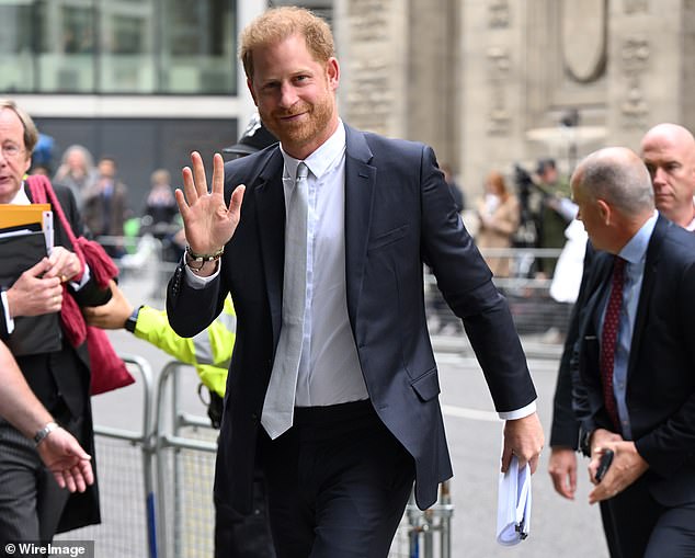 The Duke of Sussex arrives at the High Court in London to testify on June 7 last year