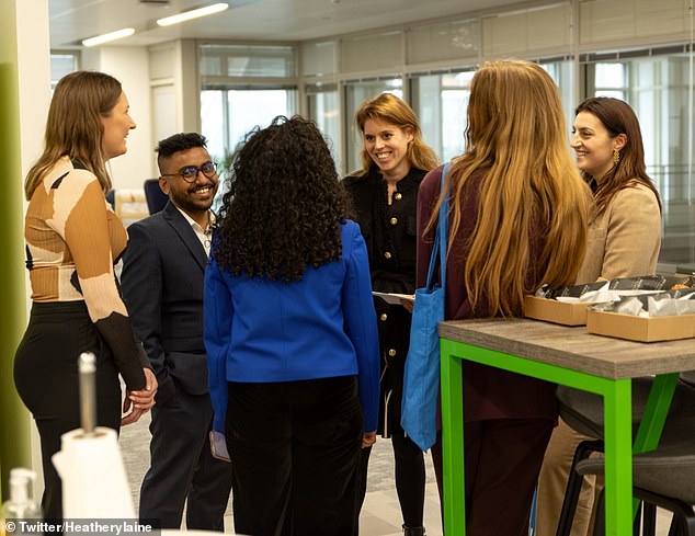 Princess Beatrice, 35, looked elegant in black as she appeared at an event to promote young people's mental health in the US this week