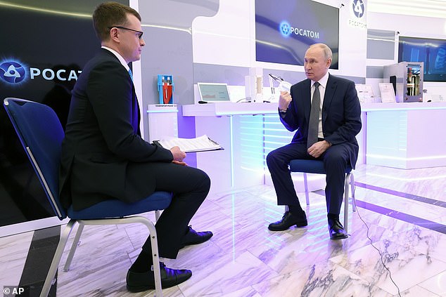 Russian President Vladimir Putin appeared on Russian state television on Wednesday and claimed he 