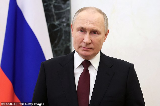 Putin (pictured) is reportedly on the verge of another land grab to defy the West by possibly soon announcing Russia's takeover of a breakaway Moldovan region